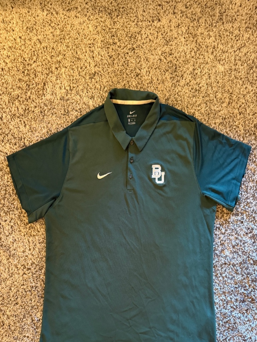 Nike Baylor Bears Mens Short Sleeve Polo